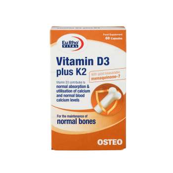 ویتامین D3 پلاس K2 یورو ویتال